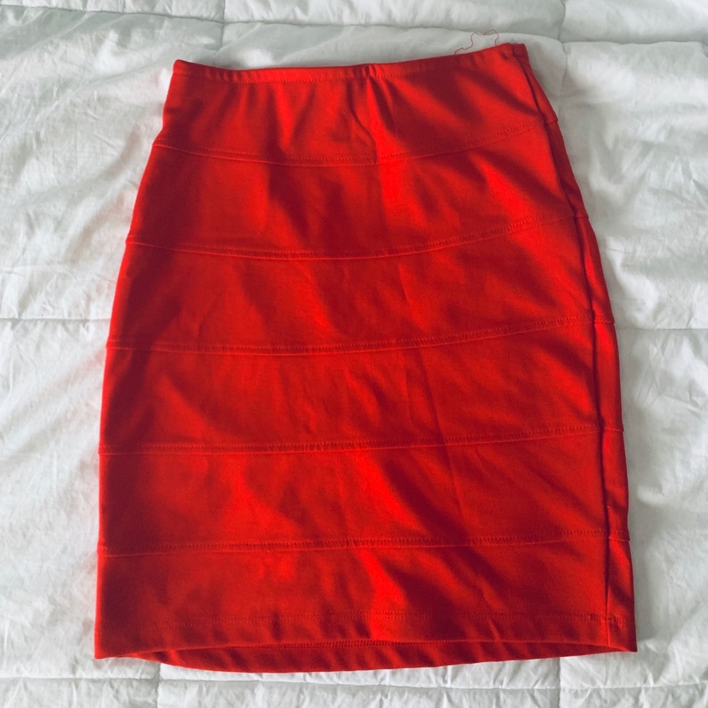 Red skirt